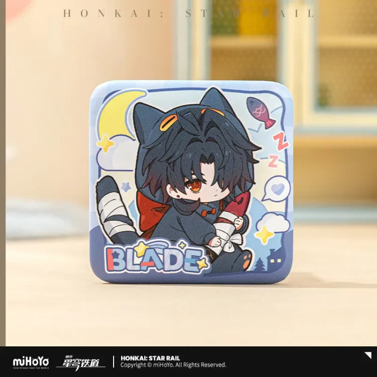 Honkai: Star Rail Boys Dorm Series Chibi Version Square Badge-Jingyuan-miHoYo-Ace Cards & Collectibles