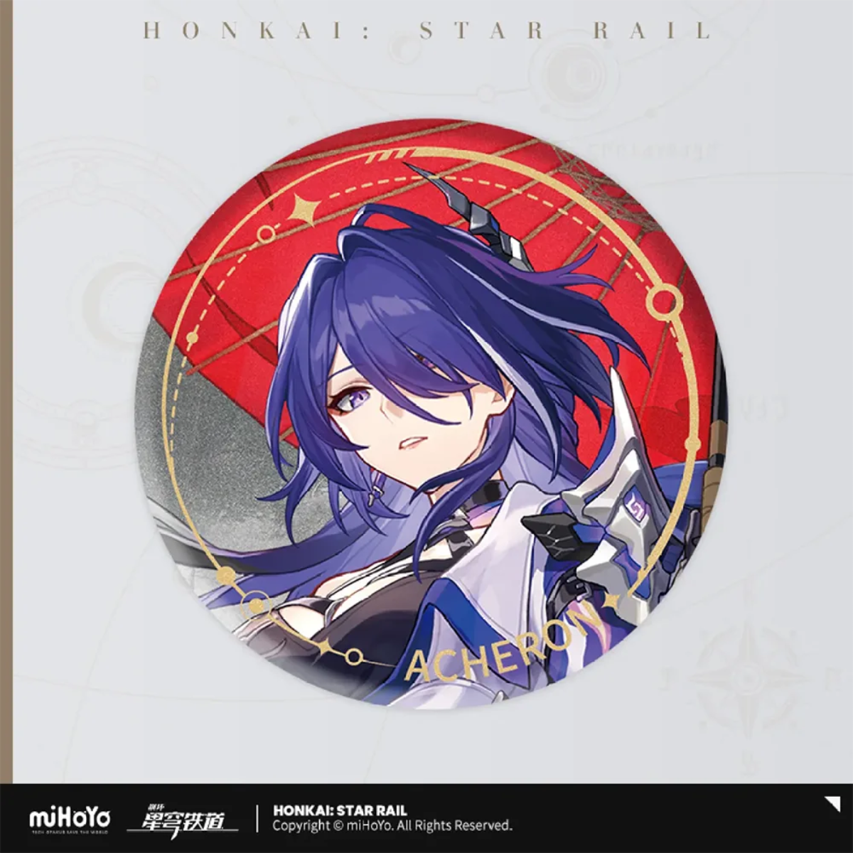 Honkai: Star Rail Character Badge &quot;The Nihility&quot;-Acheron-miHoYo-Ace Cards &amp; Collectibles