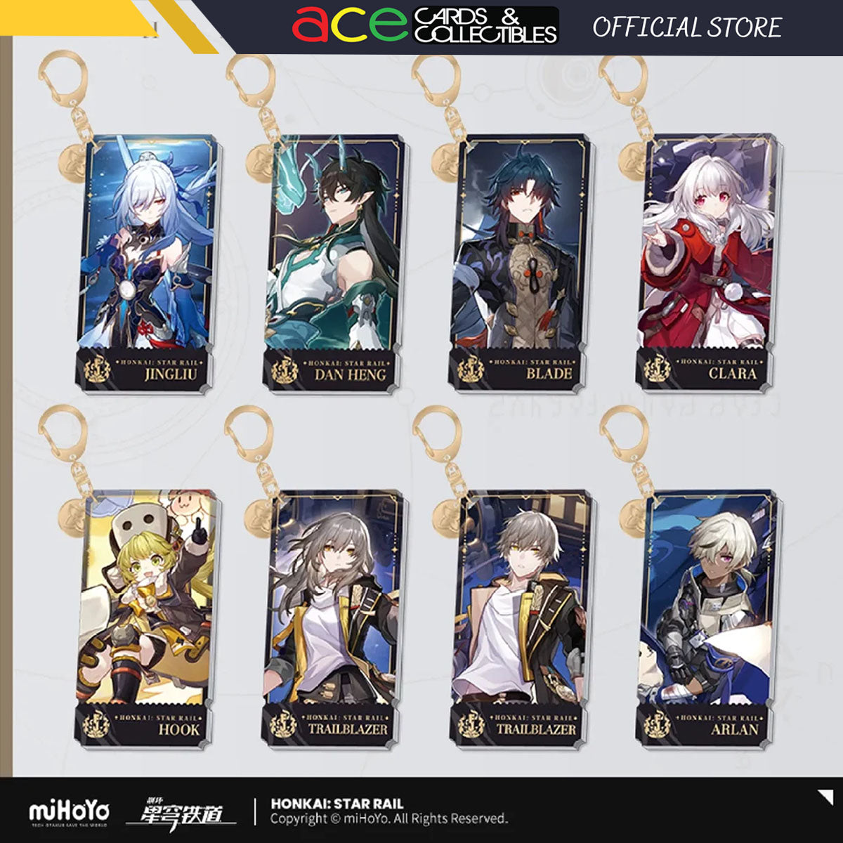Honkai: Star Rail Character Keychain &quot;The Destruction&quot;-Jingliu-miHoYo-Ace Cards &amp; Collectibles