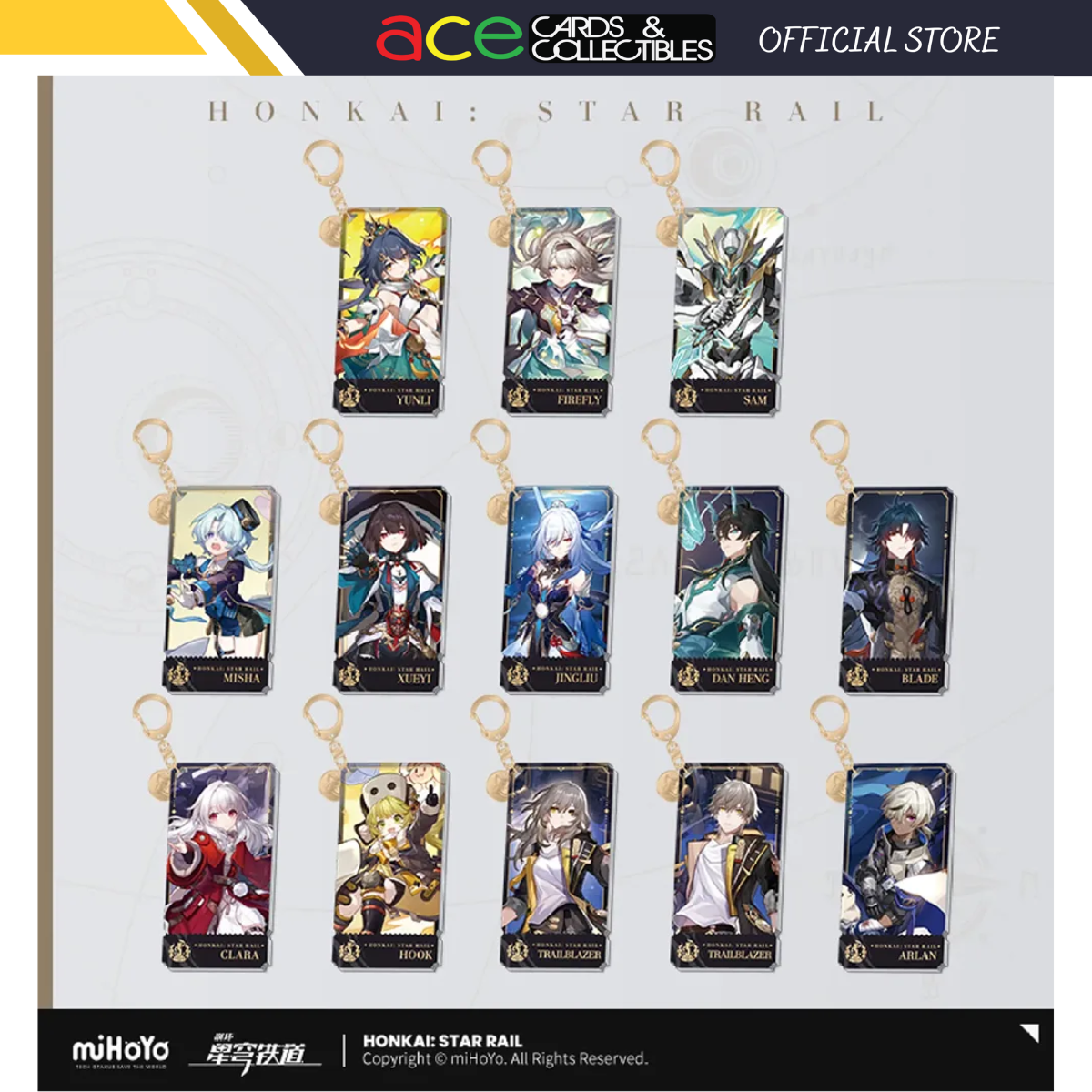 Honkai: Star Rail Character Keychain &quot;The Destruction&quot;-Jingliu-miHoYo-Ace Cards &amp; Collectibles