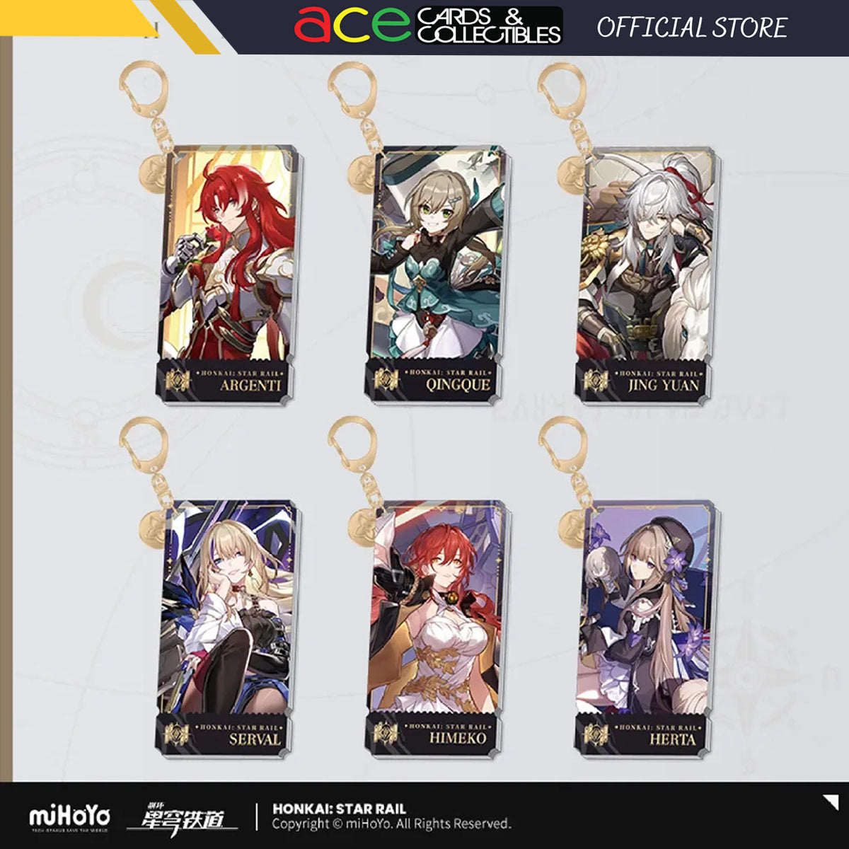 Honkai: Star Rail Character Keychain &quot;The Erudition&quot;-Argenti-miHoYo-Ace Cards &amp; Collectibles
