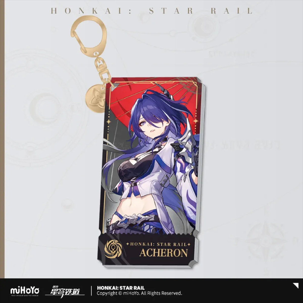 Honkai: Star Rail Character Keychain &quot;The Nihility&quot;-Acheron-miHoYo-Ace Cards &amp; Collectibles