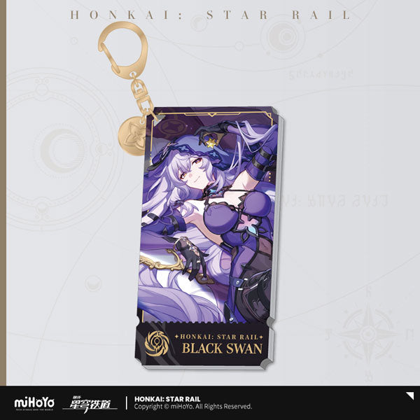 Honkai: Star Rail Character Keychain &quot;The Nihility&quot;-Black Swan-miHoYo-Ace Cards &amp; Collectibles