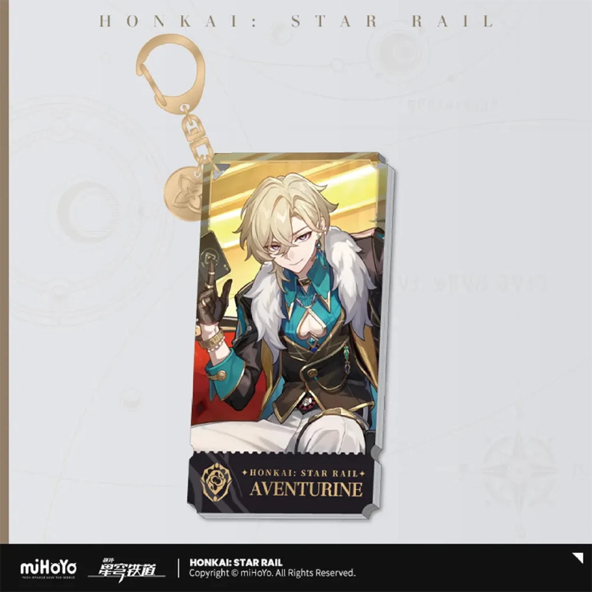 Honkai: Star Rail Character Keychain &quot;The Preservation&quot;-Aventurine-miHoYo-Ace Cards &amp; Collectibles