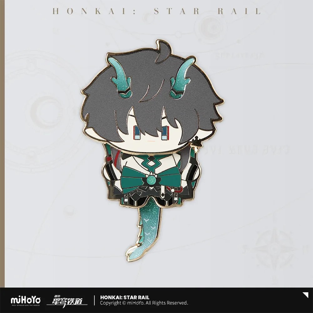 Honkai: Star Rail Chibi Character Metal Badge-Dan Heng • Imbibitor Lunae-miHoYo-Ace Cards &amp; Collectibles