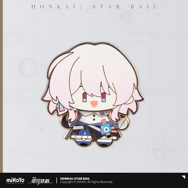 Honkai: Star Rail Chibi Character Metal Badge-March 7th-miHoYo-Ace Cards &amp; Collectibles