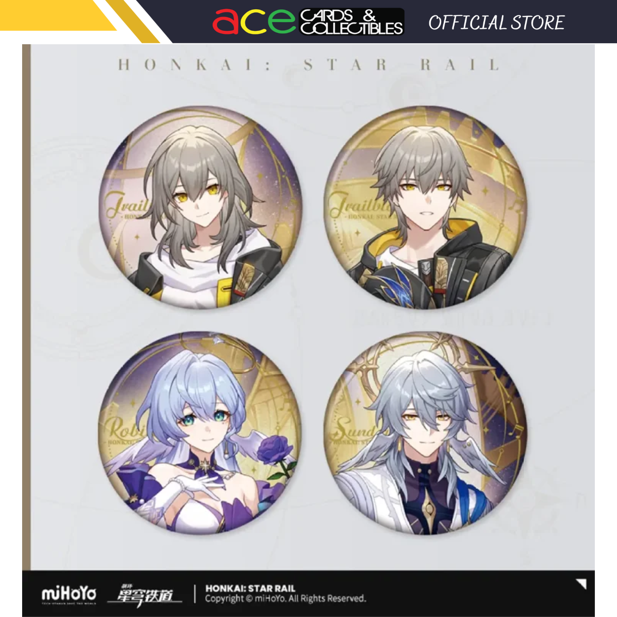 Honkai: Star Rail Hoyoland 2024 Badge-Sunday-miHoYo-Ace Cards & Collectibles