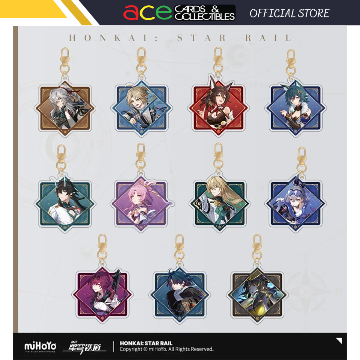 Honkai: Star Rail Interstellar Journey Acrylic Keychain-Jing Yuan-miHoYo-Ace Cards & Collectibles