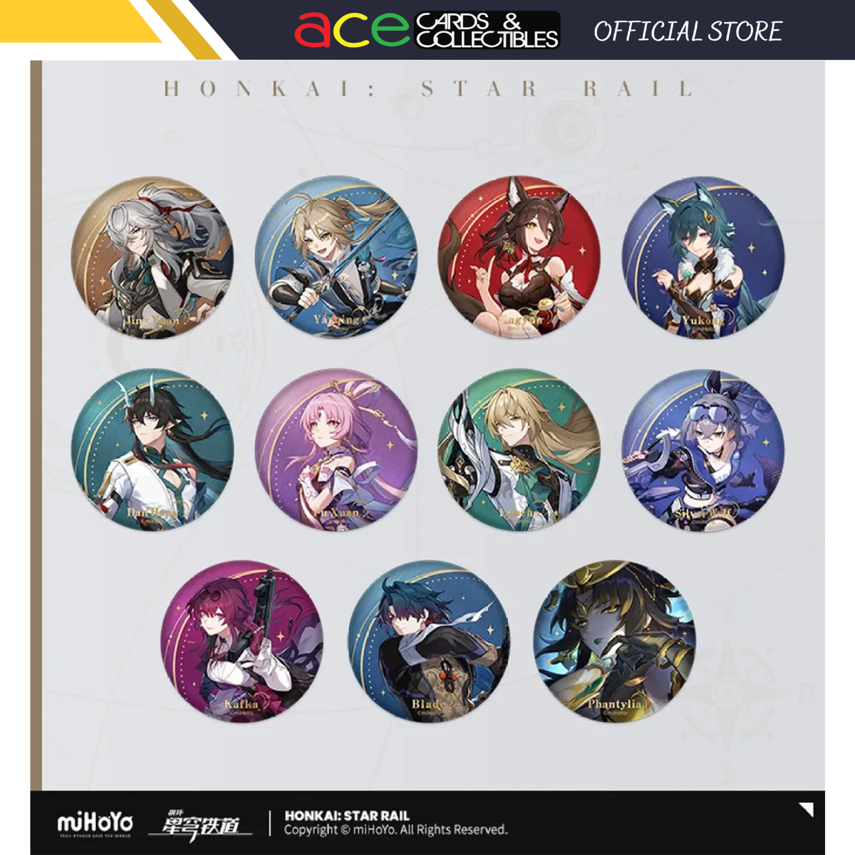 Honkai: Star Rail Interstellar Journey Badge-Jing Yuan-miHoYo-Ace Cards &amp; Collectibles