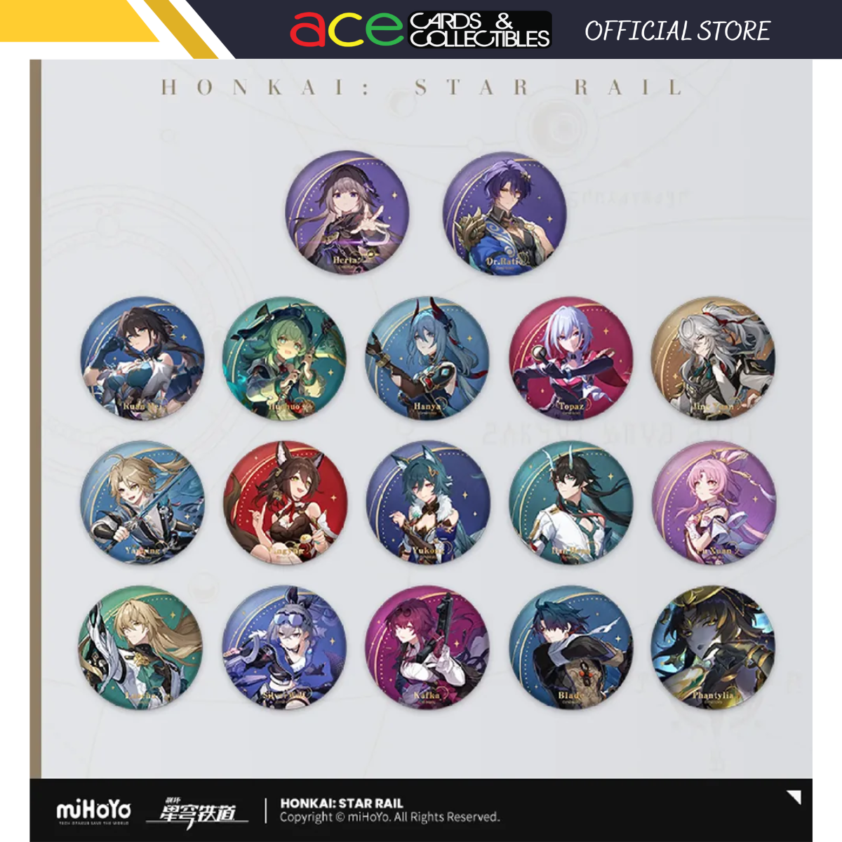 Honkai: Star Rail Interstellar Journey Badge-Jing Yuan-miHoYo-Ace Cards &amp; Collectibles