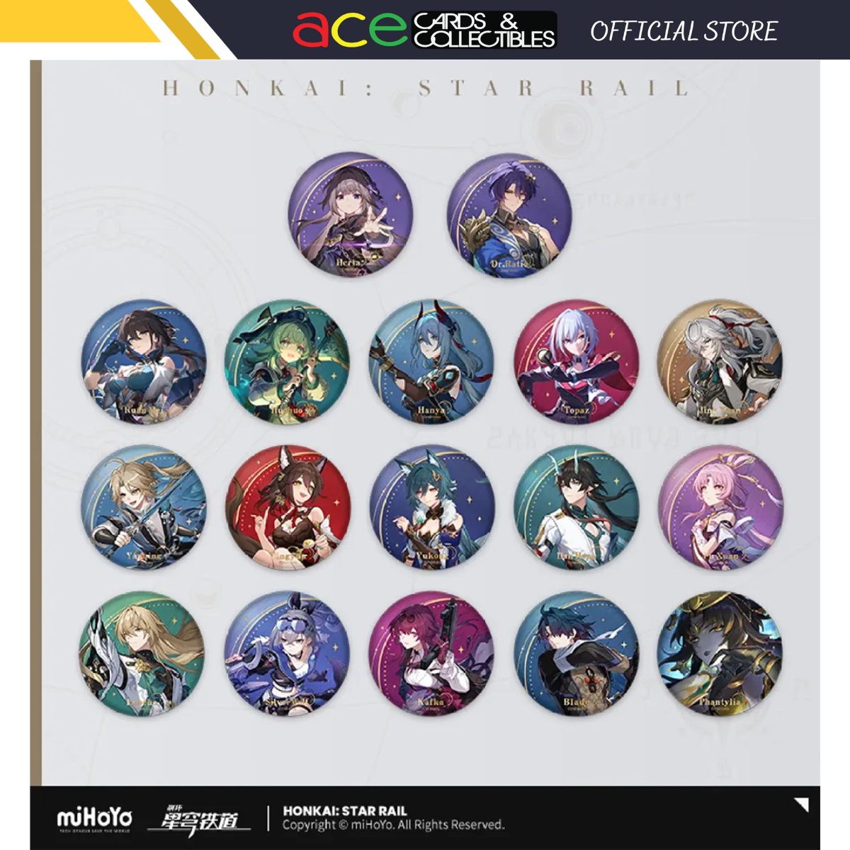 Honkai: Star Rail Interstellar Journey Badge-Jing Yuan-miHoYo-Ace Cards & Collectibles
