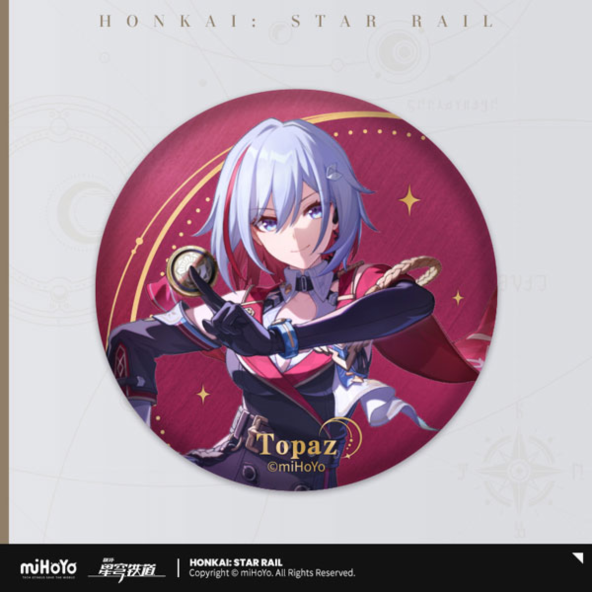 Honkai: Star Rail Interstellar Journey Badge-Topaz-miHoYo-Ace Cards &amp; Collectibles