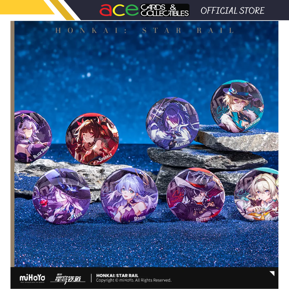 Honkai: Star Rail Interstellar Journey Badge Vol. 2-Aventurine-miHoYo-Ace Cards & Collectibles