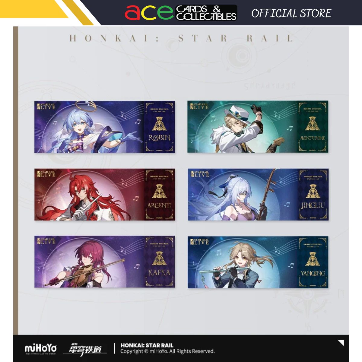 Honkai: Star Rail LIVE Series Holographic Collectible Ticket-Robin-miHoYo-Ace Cards &amp; Collectibles