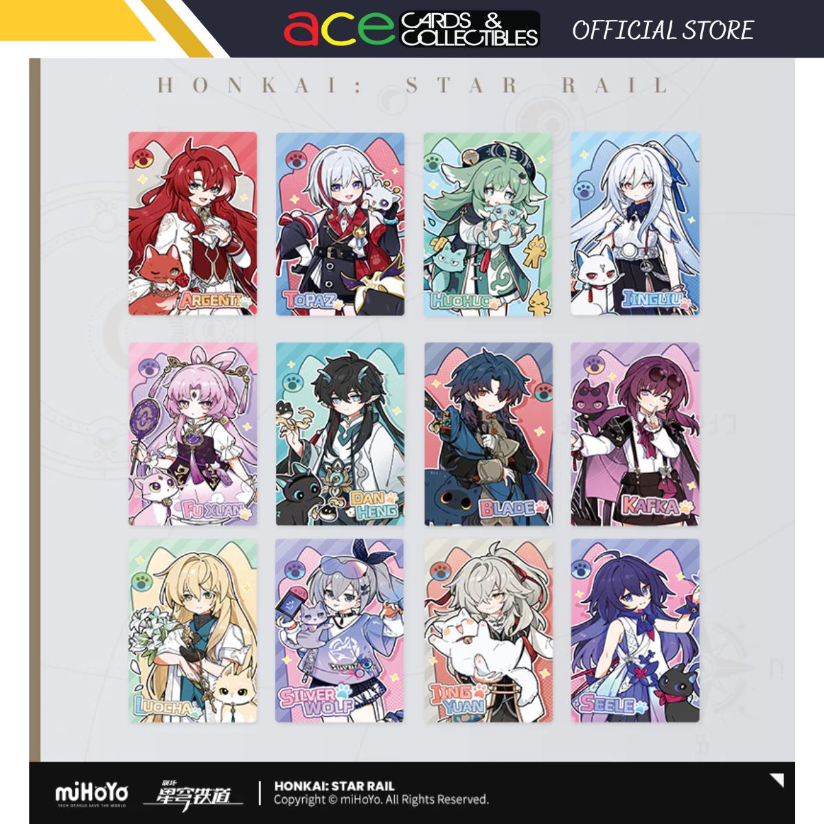 Honkai: Star Rail Little Cat Holographic Collectible Ticket-Kafka-miHoYo-Ace Cards &amp; Collectibles