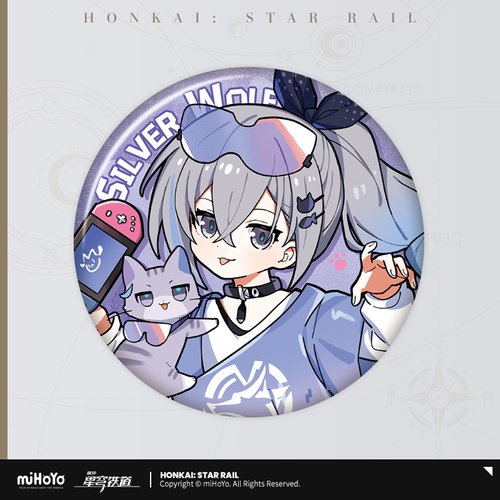 Honkai: Star Rail Little Cat Tin Badge-Silver Wolf-miHoYo-Ace Cards &amp; Collectibles