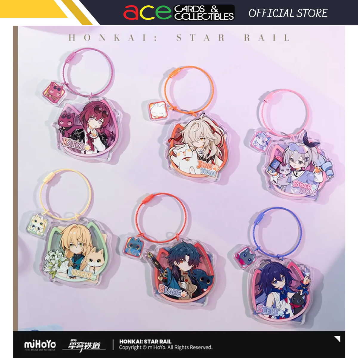 Honkai: Star Rail Little Kitty Acrylic Keychain-Kafka-miHoYo-Ace Cards &amp; Collectibles