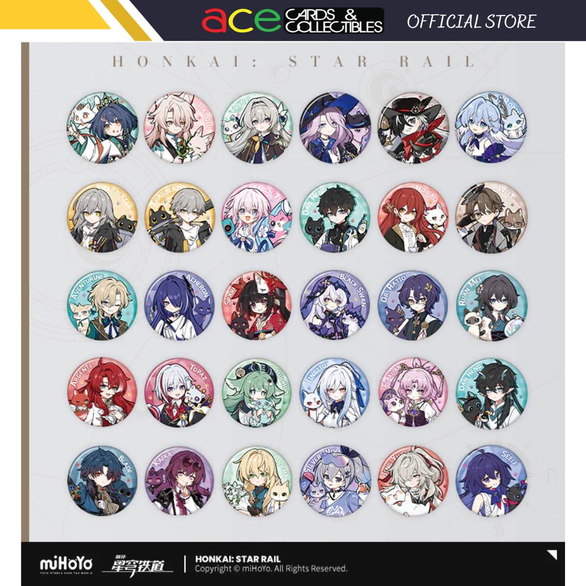Honkai: Star Rail Little Kitty Series Badge-Trailblazer M-miHoYo-Ace Cards & Collectibles