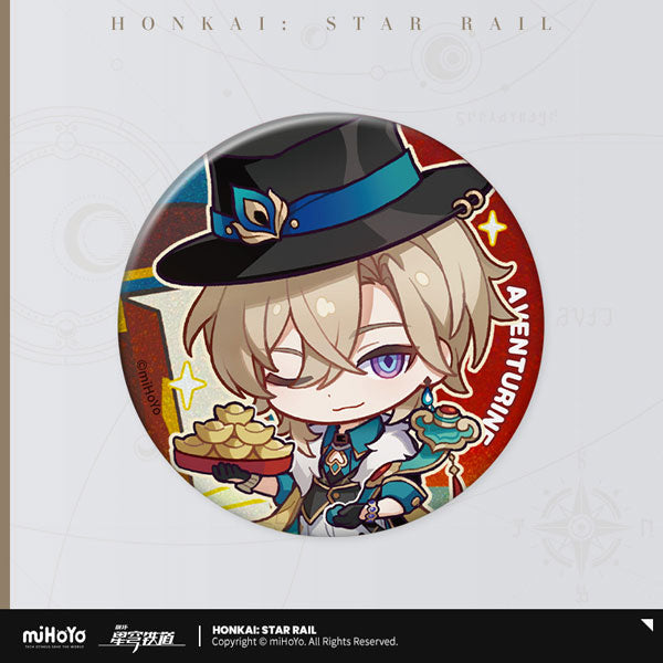 Honkai: Star Rail Lunar New Year Series Tin Badge-Aventurine-miHoYo-Ace Cards &amp; Collectibles