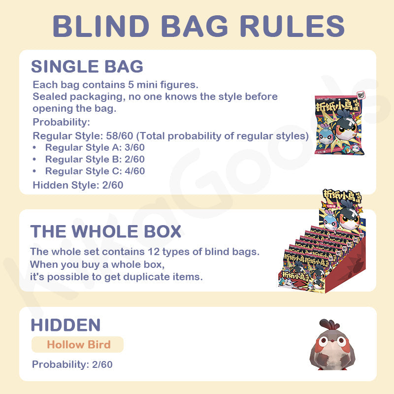 Honkai: Star Rail Origami Bird Clash Blind Bag Toy-Single (Random)-miHoYo-Ace Cards & Collectibles