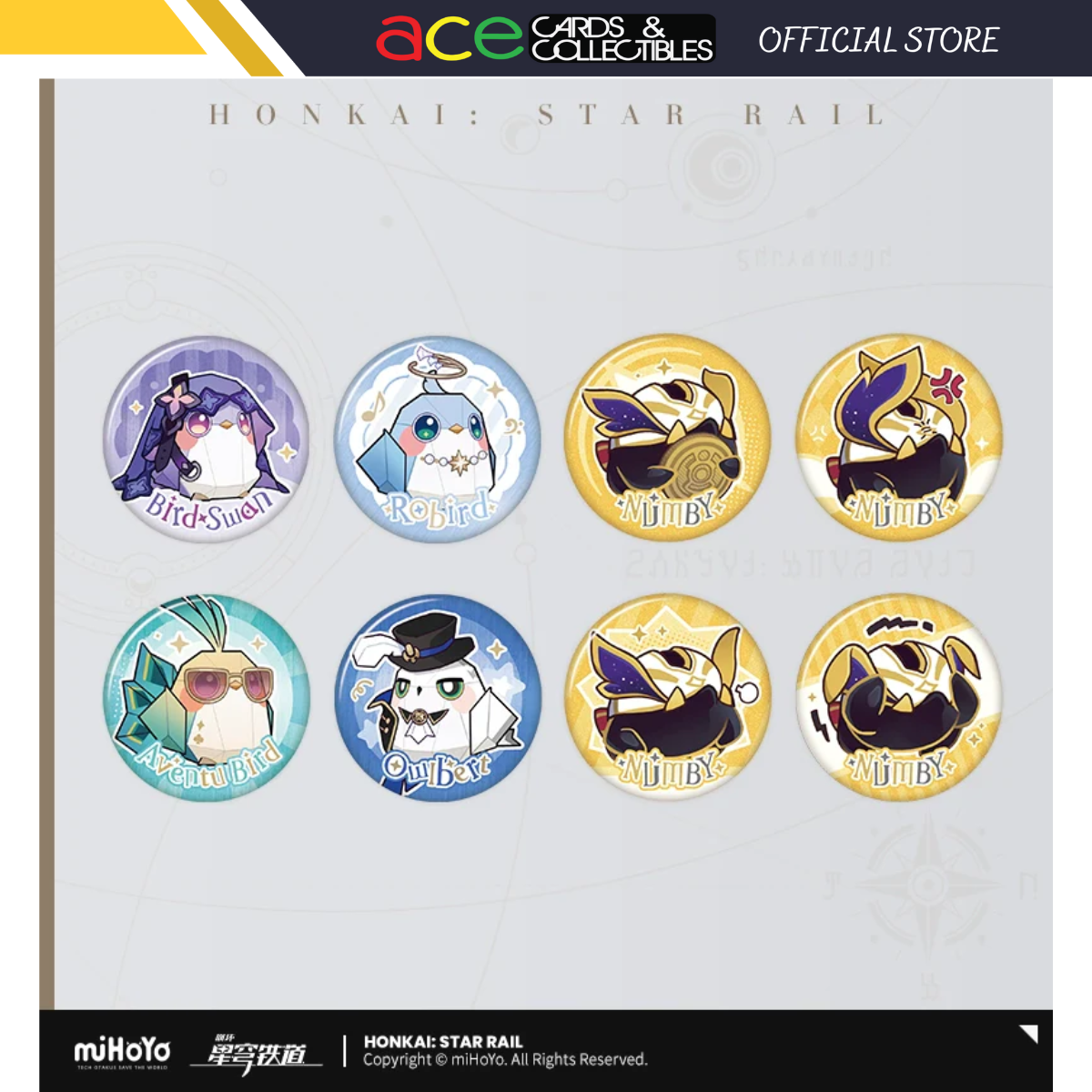 Honkai: Star Rail Owlbert’s Reception Room: Mini Badge Set-Numby Set-miHoYo-Ace Cards & Collectibles