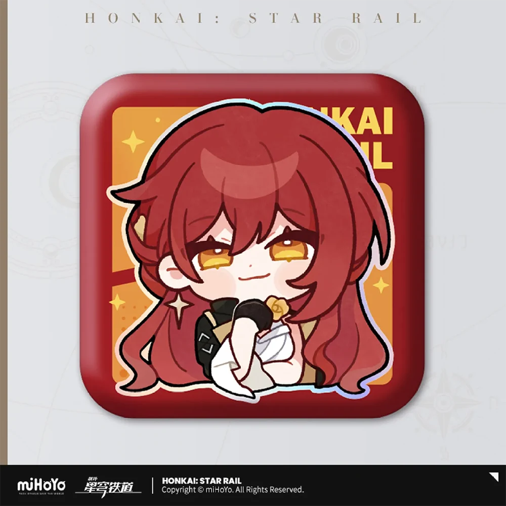 Honkai: Star Rail Pom-Pom Gallery Square Badge Series-Himeko-miHoYo-Ace Cards &amp; Collectibles