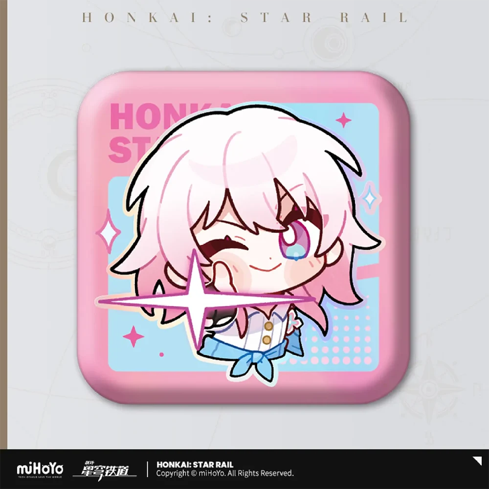 Honkai: Star Rail Pom-Pom Gallery Square Badge Series-March 7th-miHoYo-Ace Cards &amp; Collectibles