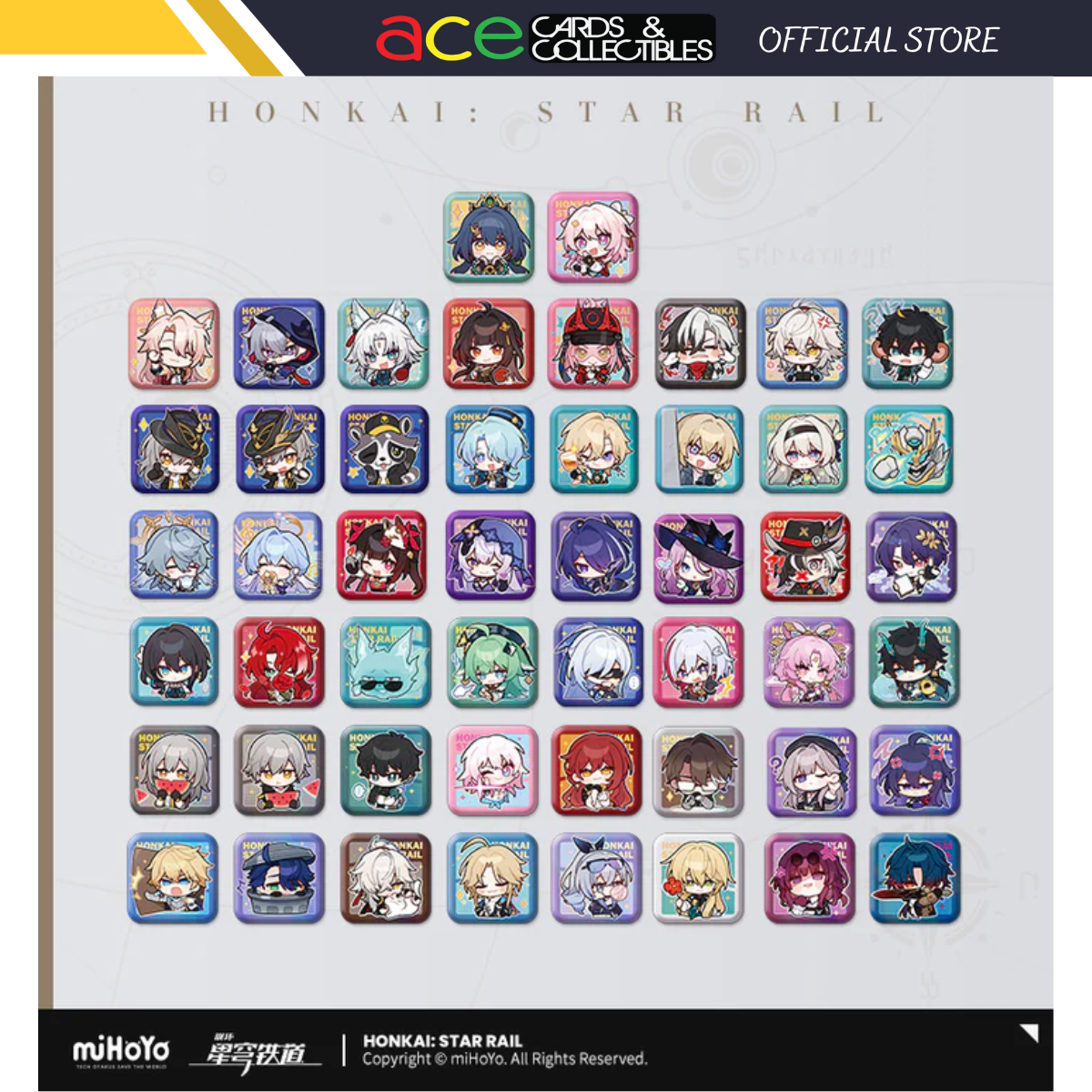 Honkai: Star Rail Pom-Pom Gallery Square Badge Series-Trailblazer/M-miHoYo-Ace Cards & Collectibles
