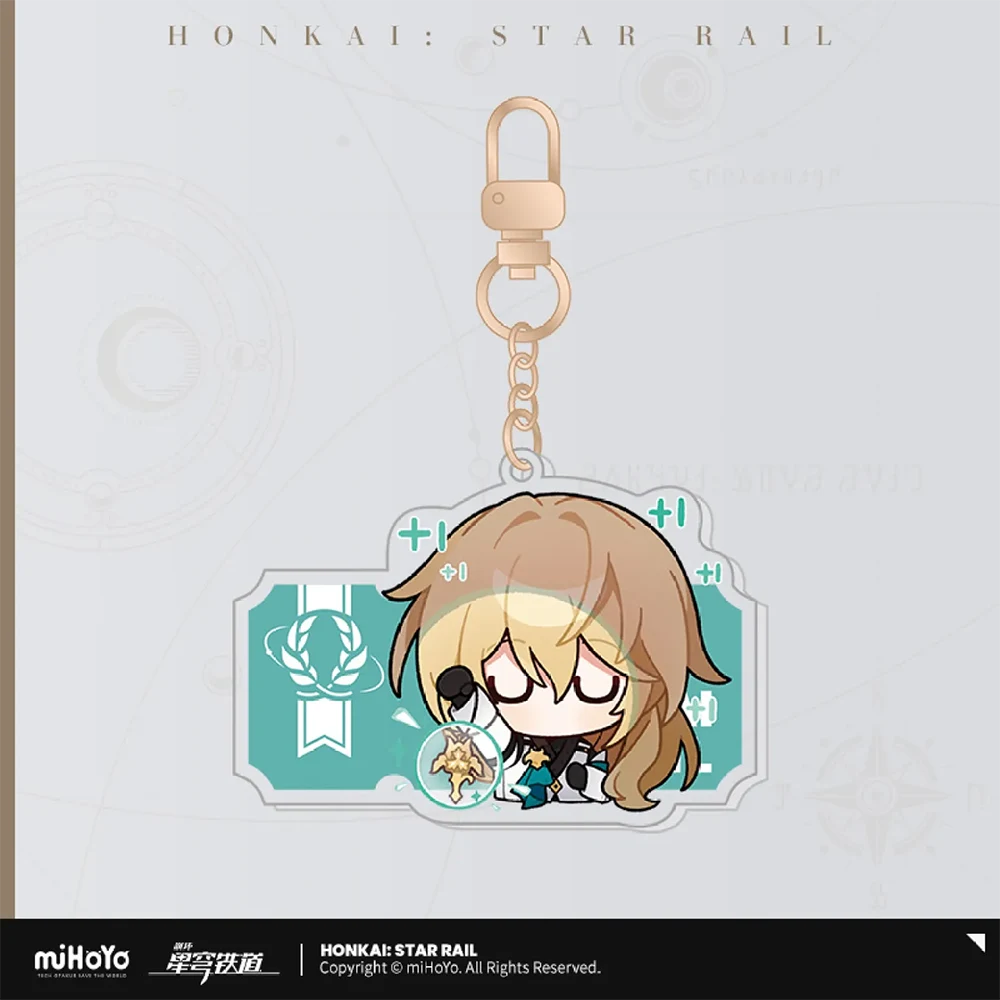 Honkai: Star Rail Pom-Pom Gallery Sticker Keychain-Luocha-miHoYo-Ace Cards & Collectibles