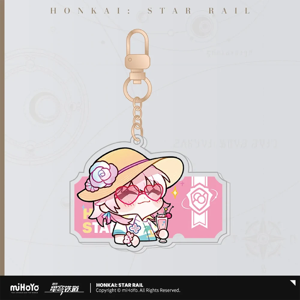 Honkai: Star Rail Pom-Pom Gallery Sticker Keychain-March 7th-miHoYo-Ace Cards & Collectibles