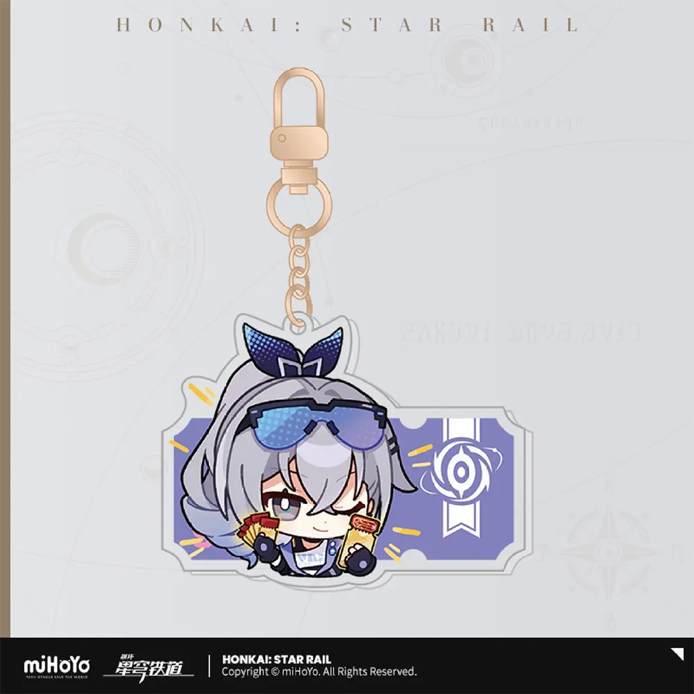 Honkai: Star Rail Pom-Pom Gallery Sticker Keychain-Silver Wolf-miHoYo-Ace Cards & Collectibles