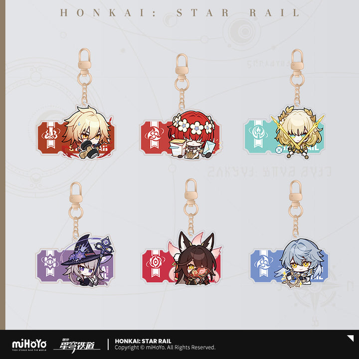 Honkai: Star Rail Pom-Pom Gallery Sticker Keychain-Trailblazer/M-miHoYo-Ace Cards & Collectibles