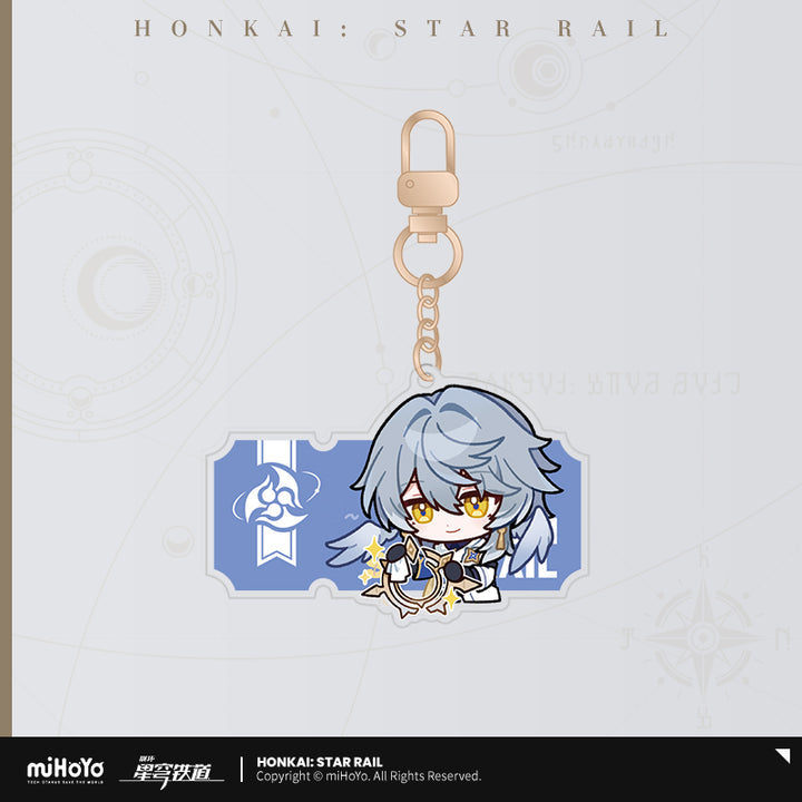 Honkai: Star Rail Pom-Pom Gallery Sticker Keychain-Trailblazer/M-miHoYo-Ace Cards & Collectibles