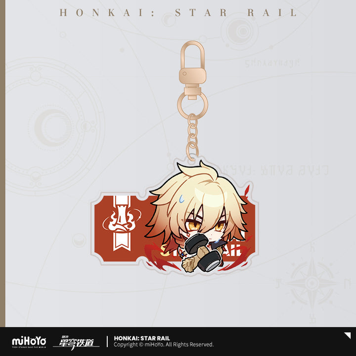 Honkai: Star Rail Pom-Pom Gallery Sticker Keychain-Trailblazer/M-miHoYo-Ace Cards & Collectibles