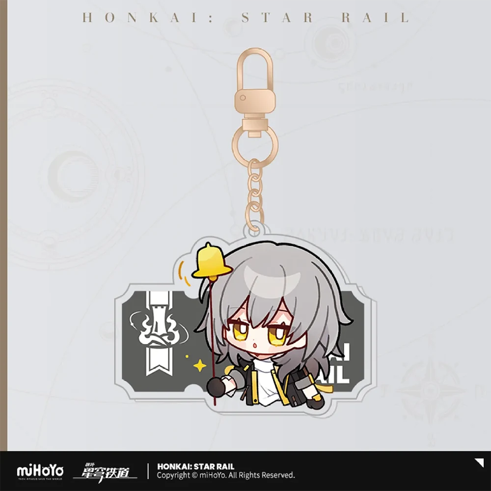 Honkai: Star Rail Pom-Pom Gallery Sticker Keychain-Trailblazer/M-miHoYo-Ace Cards & Collectibles