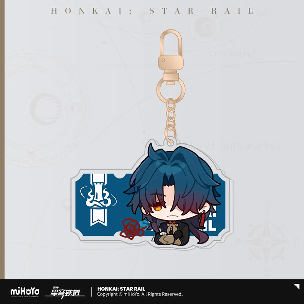 Honkai: Star Rail Pom-Pom Gallery Sticker Keychain-Trailblazer/M-miHoYo-Ace Cards & Collectibles