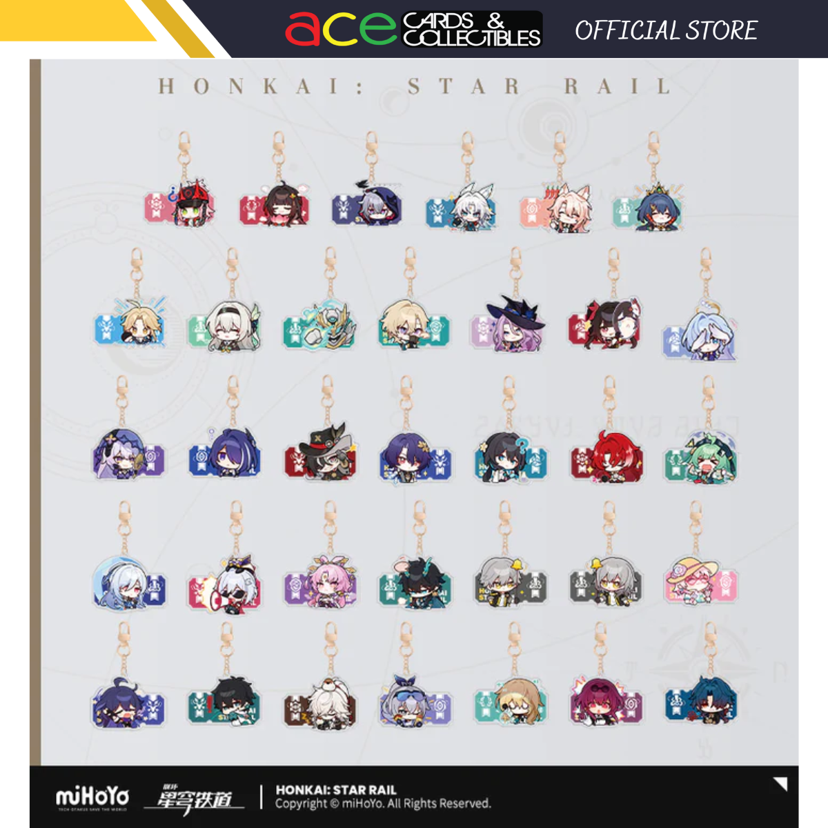 Honkai: Star Rail Pom-Pom Gallery Sticker Keychain-Trailblazer/M-miHoYo-Ace Cards & Collectibles