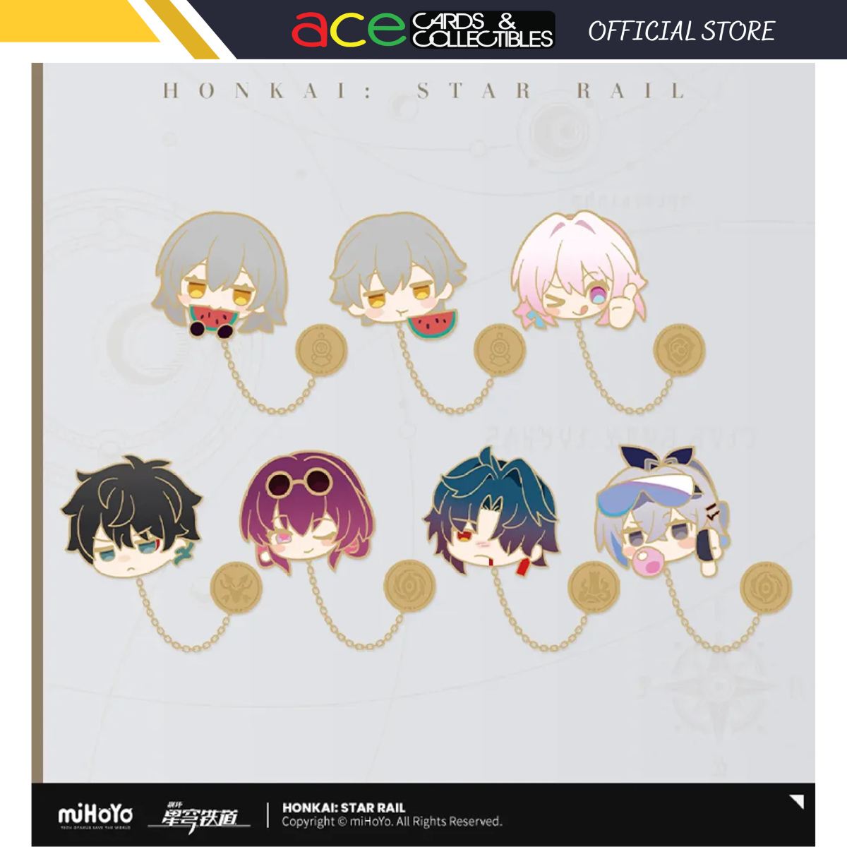 Honkai: Star Rail Pom-Pom Gallery Sticker Metal Badge-Black Swan-miHoYo-Ace Cards & Collectibles