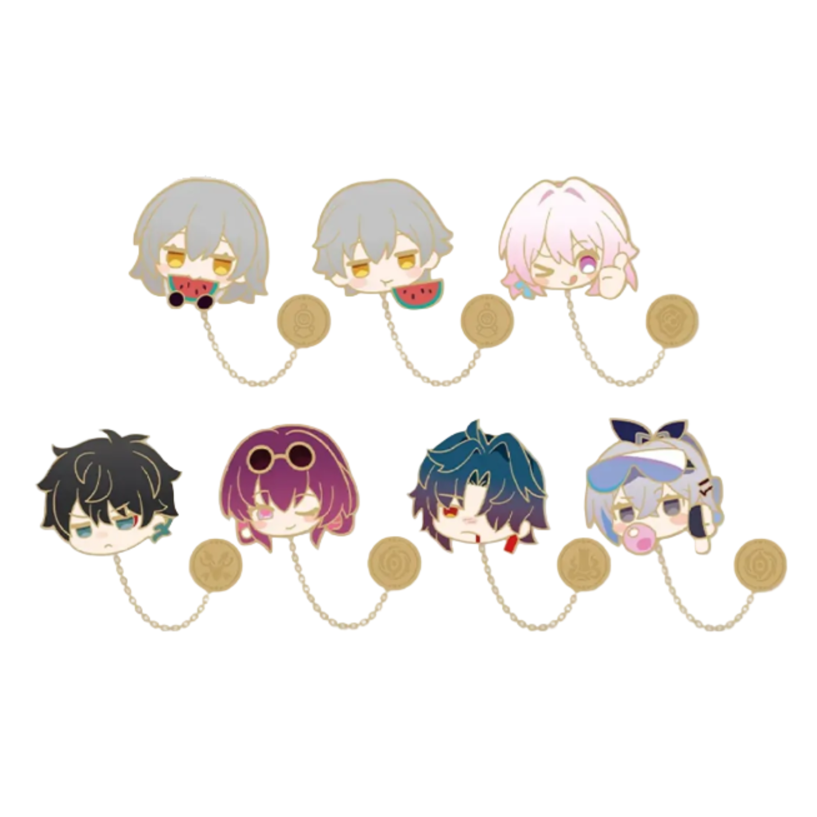 Honkai: Star Rail Pom-Pom Gallery Sticker Metal Badge-Black Swan-miHoYo-Ace Cards & Collectibles