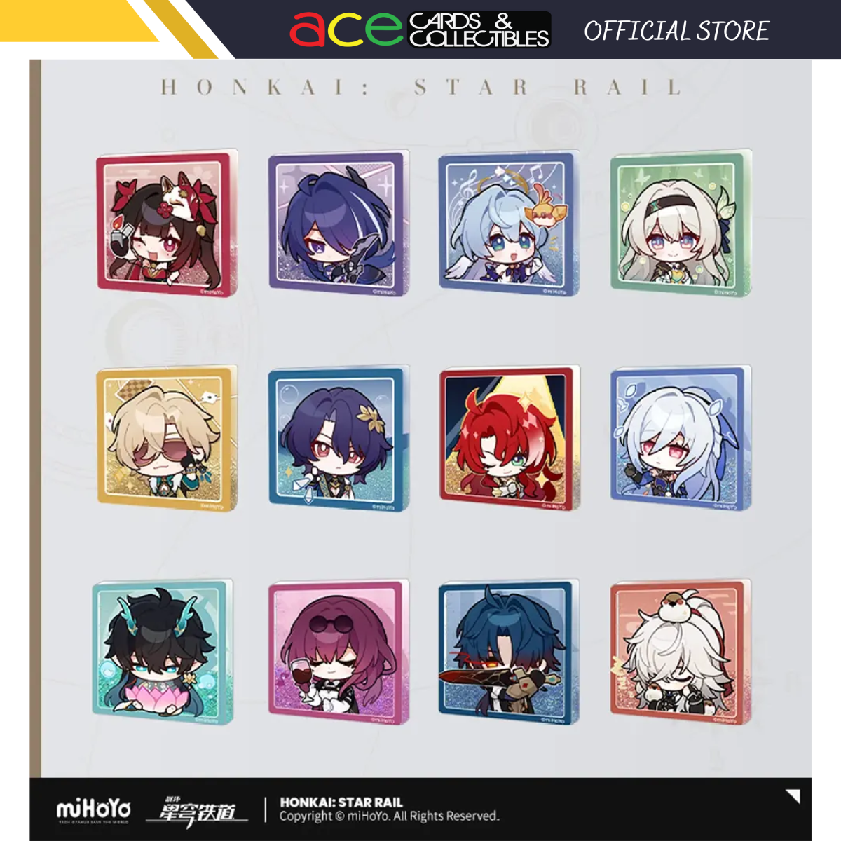 Honkai: Star Rail Pom-Pom Gallery Sticker Quicksand Fridge Magnet-Jing Yuan-miHoYo-Ace Cards &amp; Collectibles