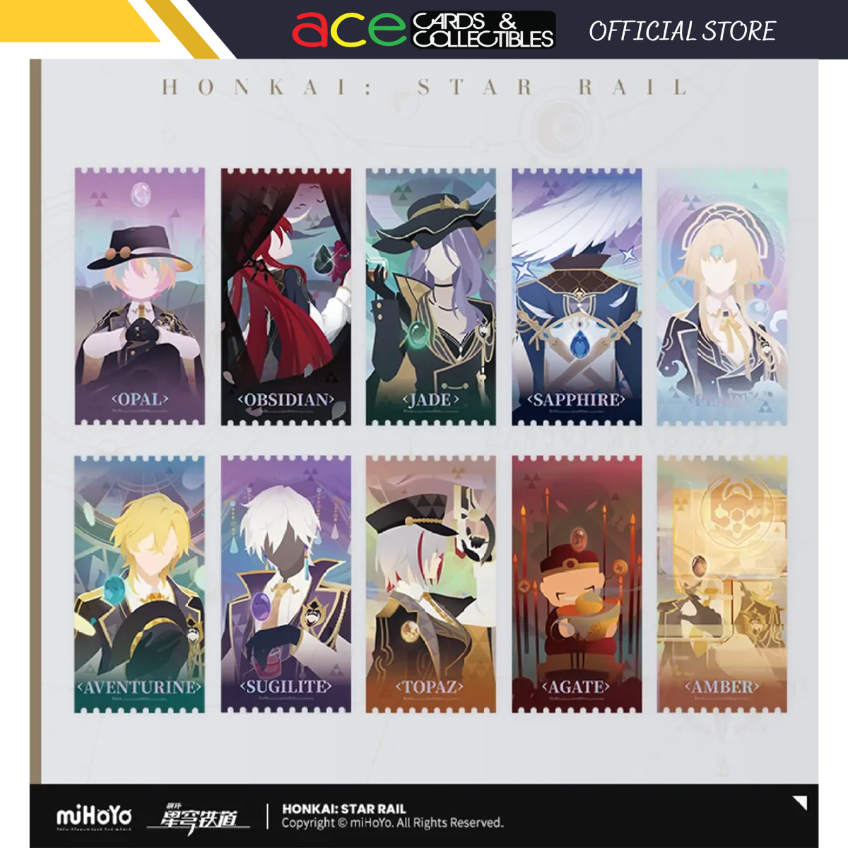 Honkai: Star Rail Stoneheart's Oath Ring Laser Ticket Set-miHoYo-Ace Cards & Collectibles