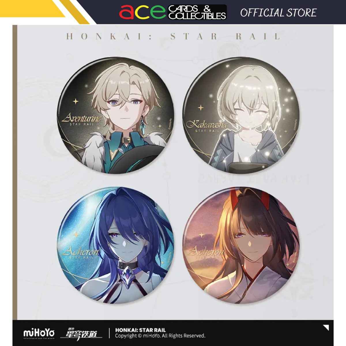 Honkai: Star Rail The Memories We Share Badge Set-Acheron-miHoYo-Ace Cards & Collectibles