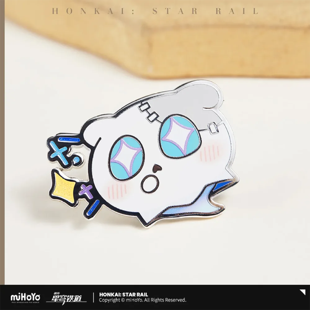 Honkai: Star Rail Wubbaboo Metal Badge-Excited-miHoYo-Ace Cards &amp; Collectibles