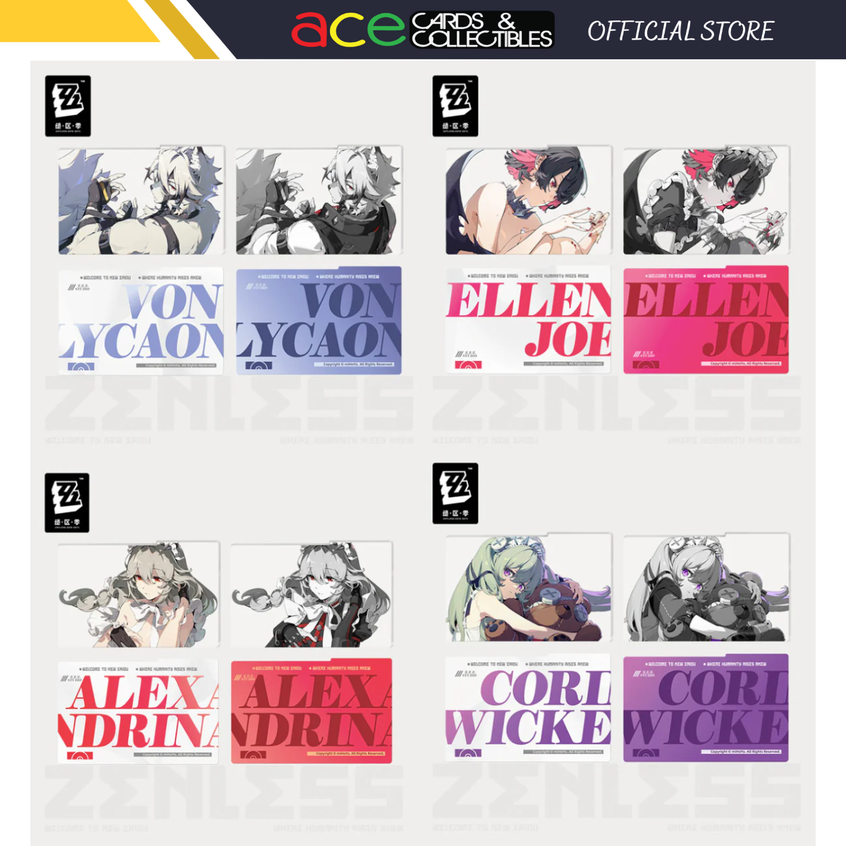 Zenless Zone Zero Mindscape Cinema Framed Acrylic Card Set: Victoria Housekeeping Co.-Von Lycaon-miHoYo-Ace Cards & Collectibles