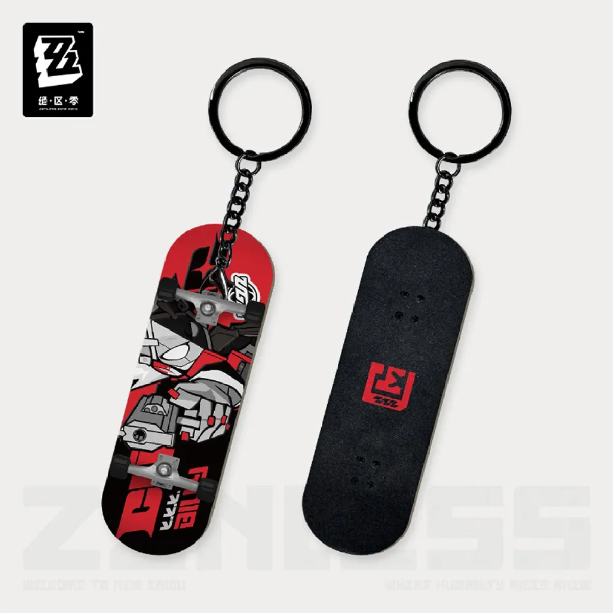 Zenless Zone Zero New Eridu Series Chibi Fingertip Skatboard Keychain Cunning Hares-Billy-miHoYo-Ace Cards &amp; Collectibles