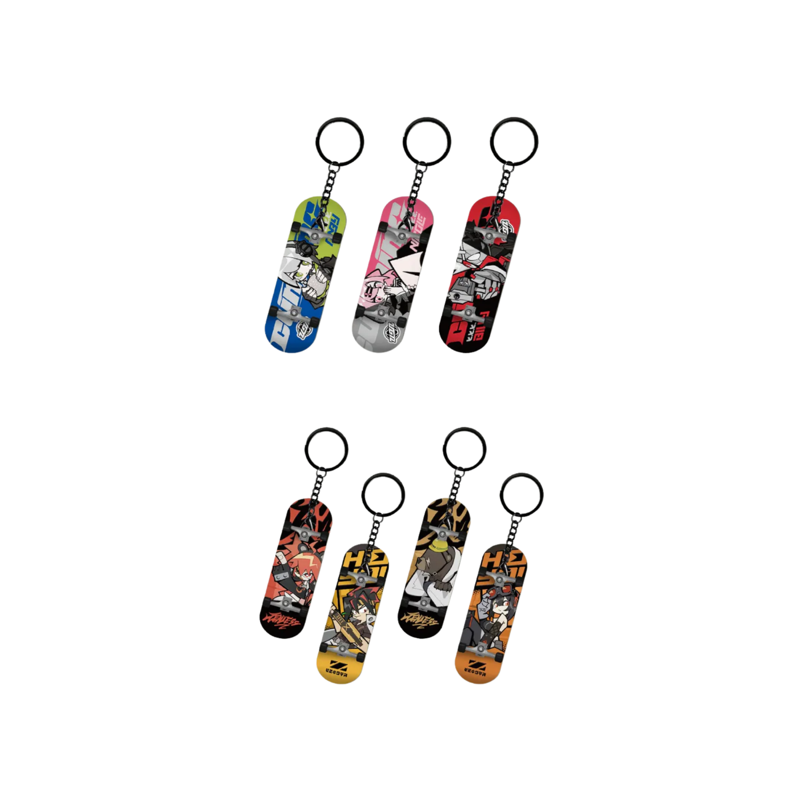Zenless Zone Zero New Eridu Series Chibi Fingertip Skatboard Keychain Cunning Hares-Nicole-miHoYo-Ace Cards & Collectibles