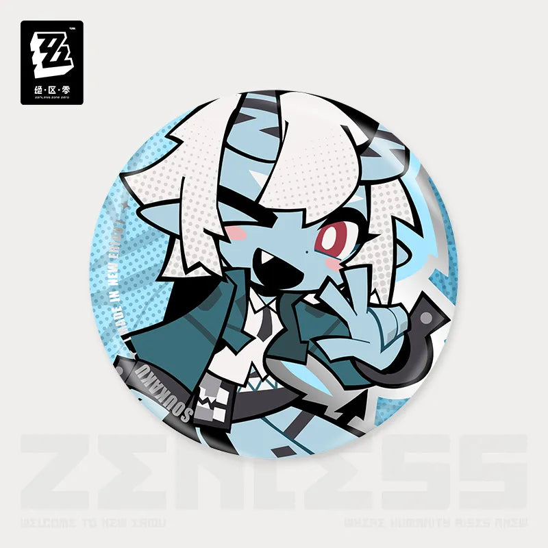 Zenless Zone Zero Ridu Chibi Badge – Hollow Special Operations Section 6-Soukaku-miHoYo-Ace Cards & Collectibles