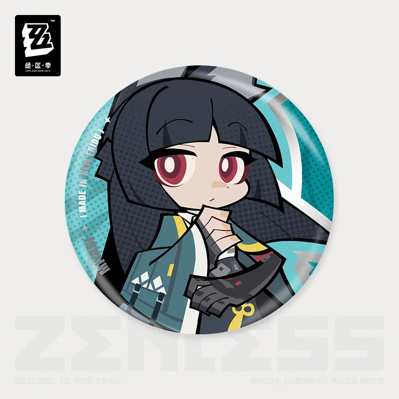 Zenless Zone Zero Ridu Chibi Badge – Hollow Special Operations Section 6-Soukaku-miHoYo-Ace Cards & Collectibles