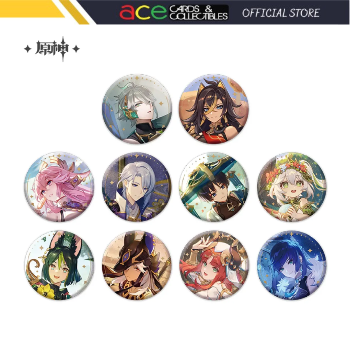 miHoYo Genshin Impact Anecdote Series Characters Badge-Miko-miHoYo-Ace Cards & Collectibles
