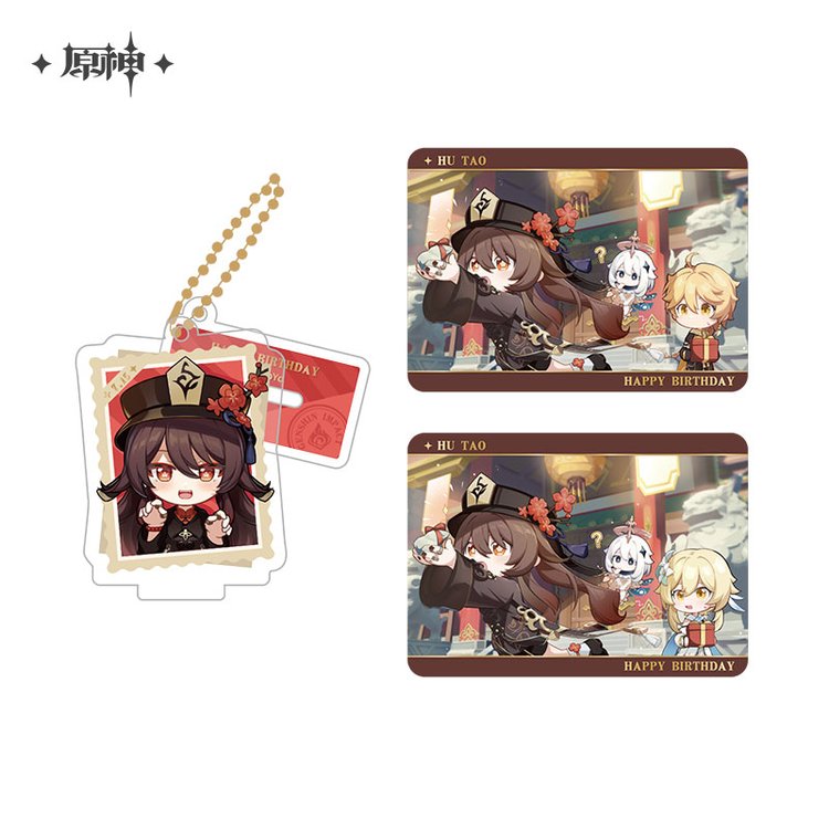 miHoYo Genshin Impact Capturing the Good Times Acrylic Stand & Card Set Vol. 3-Hutao-miHoYo-Ace Cards & Collectibles